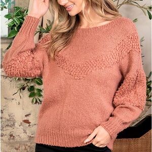 🆕🧡SEW IN LOVE: MAUVE Knit Sweater SMALL